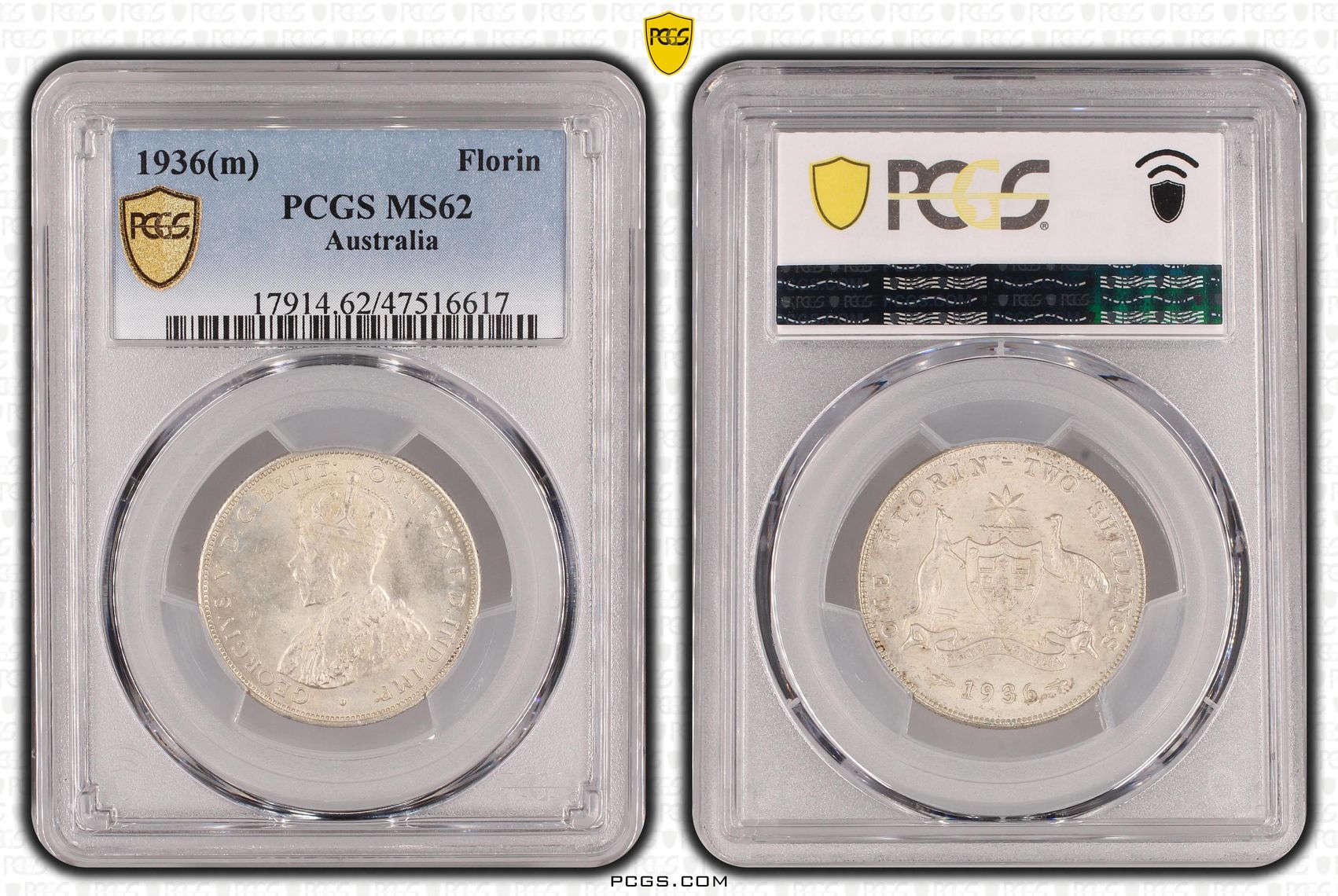 Florin, 1936(m), PCGS MS 62