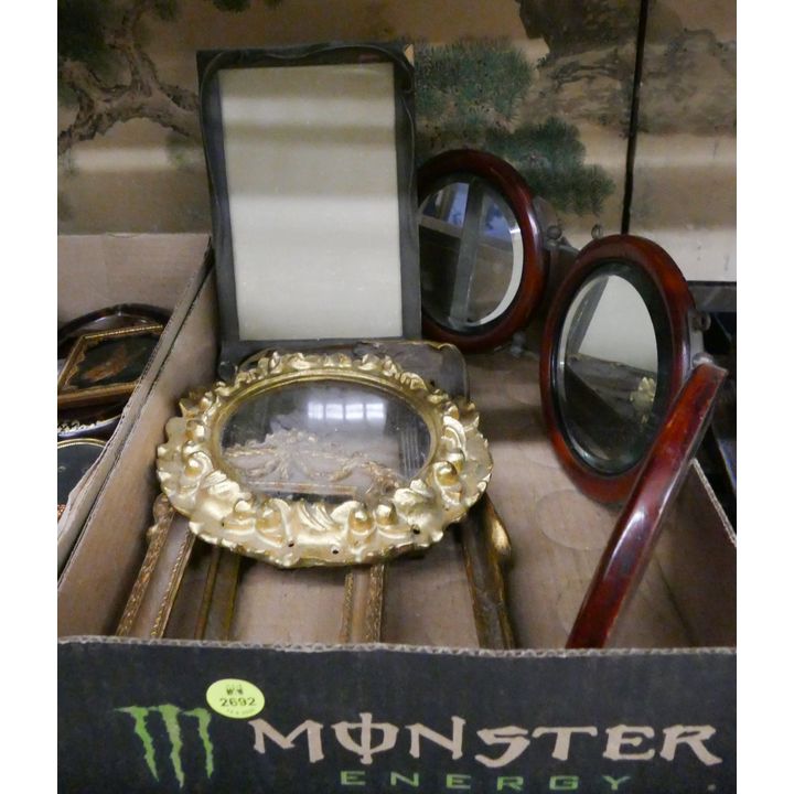 Box Antique Folder Dresser Mirror and Frames