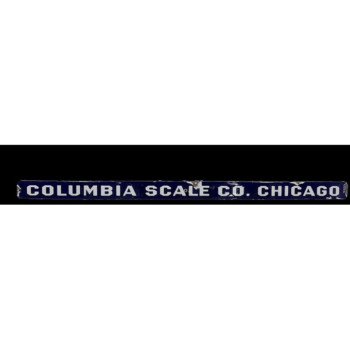 Columbia Scale Co Chicago Porcelain Sign