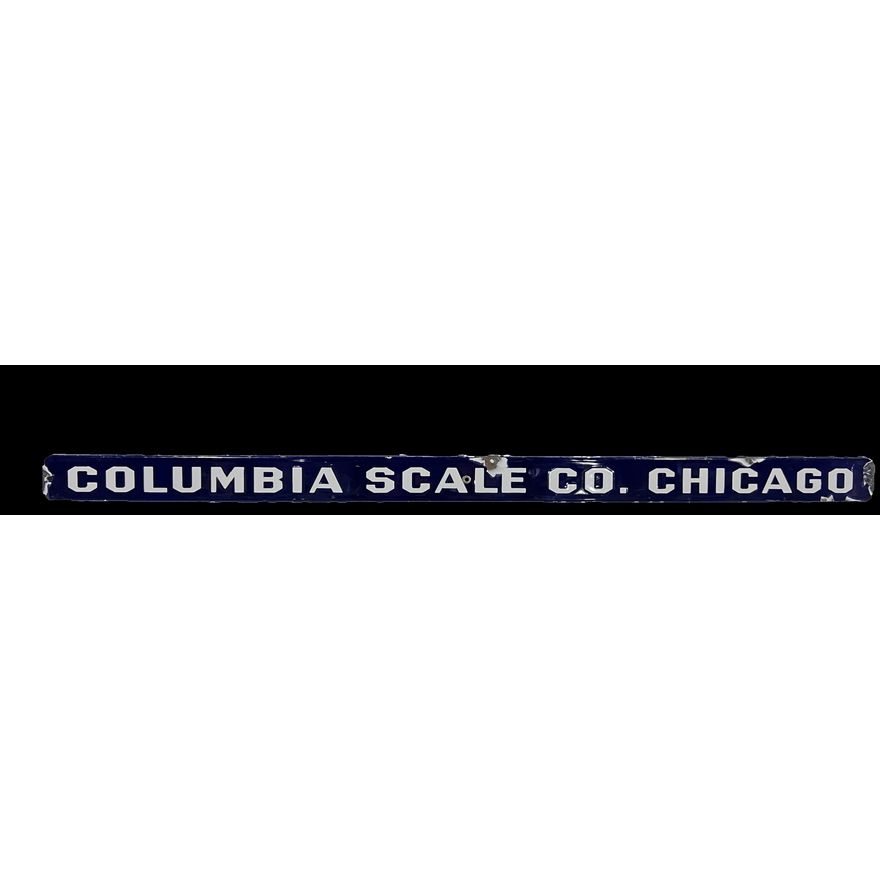 Columbia Scale Co Chicago Porcelain Sign