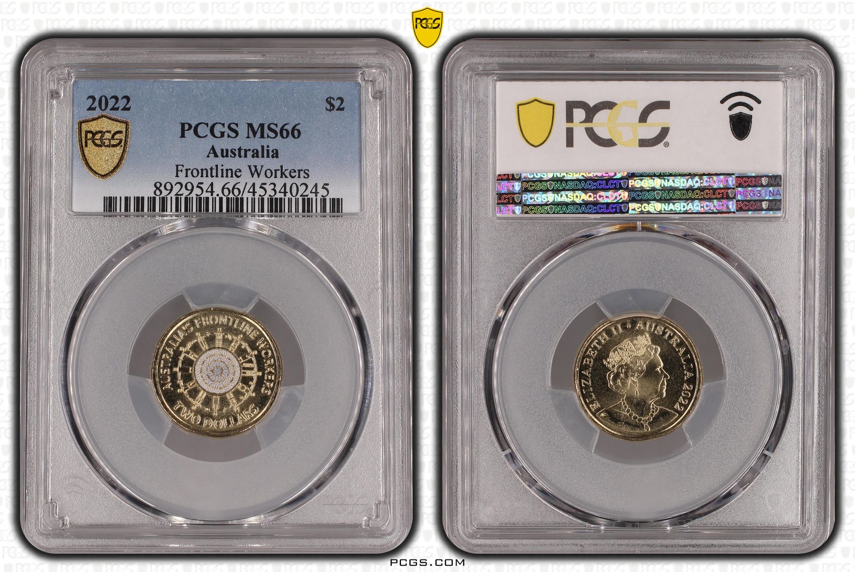 Frontline Workers Colorized, Two Dollar, 2022, PCGS MS66