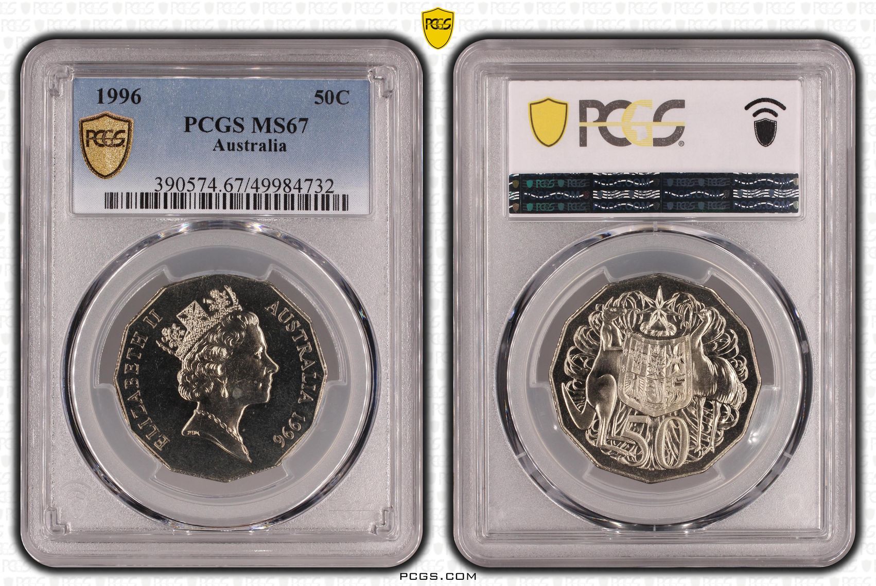 Fifty Cent, 1996, PCGS MS67