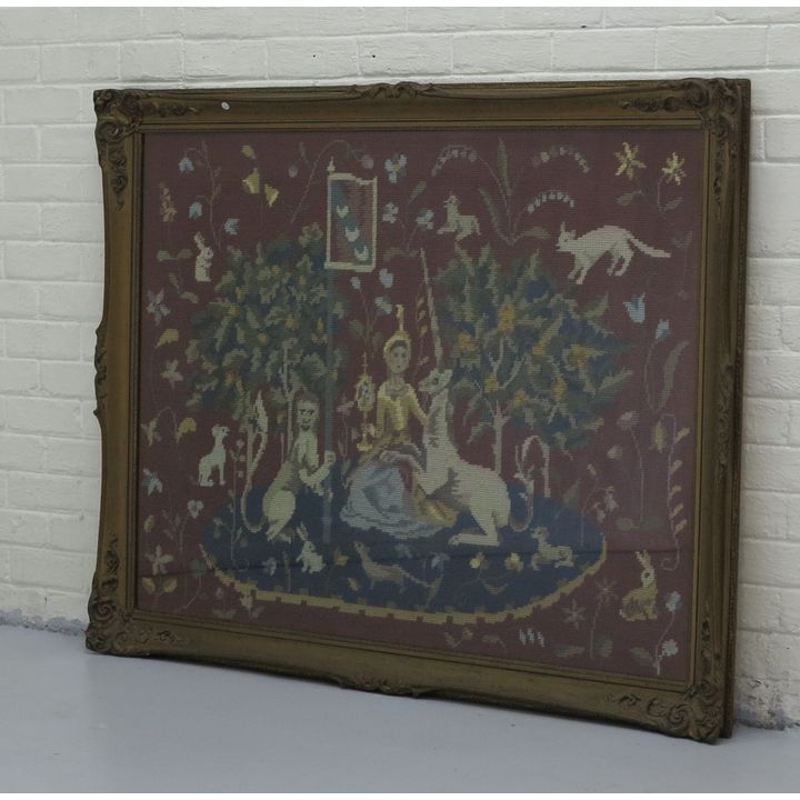 LARGE FRAMED TAPESTRY