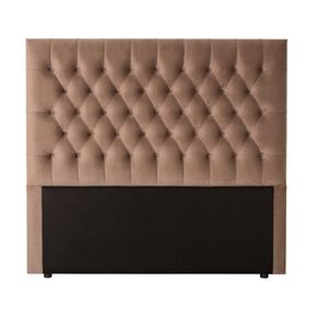 Bella Diamond Pleat Headboard Covered Buttons Brown Three Quarter |