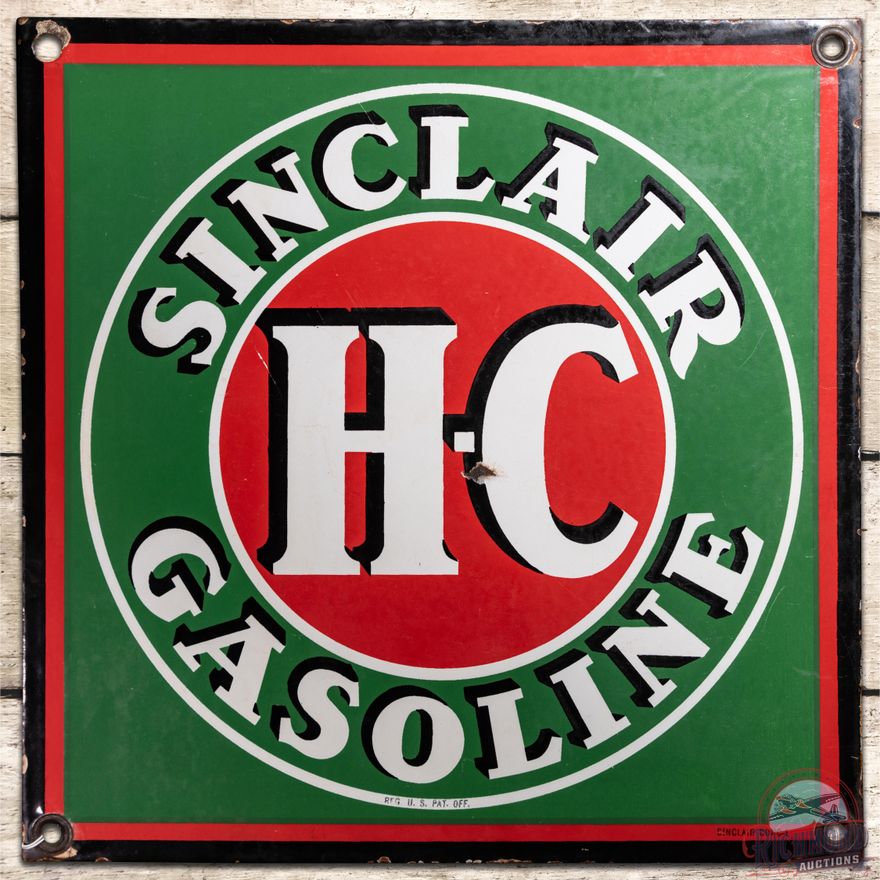 14" Sinclair H-C Gasoline SSP Truck Door Sign - 8