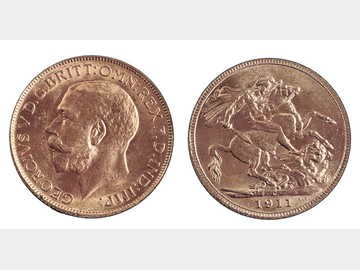 1911 King George V Canada Mint Gold Sovereign