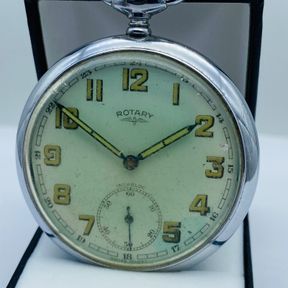 RARE AVIATION DIAL SWISS MADE ROTARY MANUAL WINDING WATCH - 50692/327