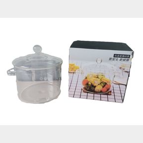 Transparent Glass Kitchen Heat-Resistant Pot - YWJ-1265 - 1.9 Litre