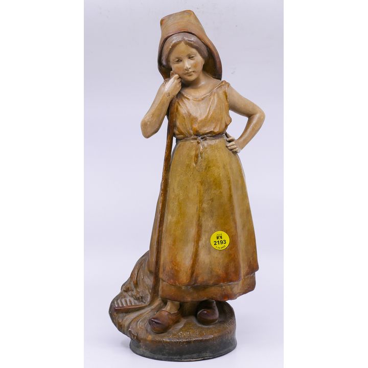 Goldscheider Ceramic Dutch Woman Figure- 13.5''