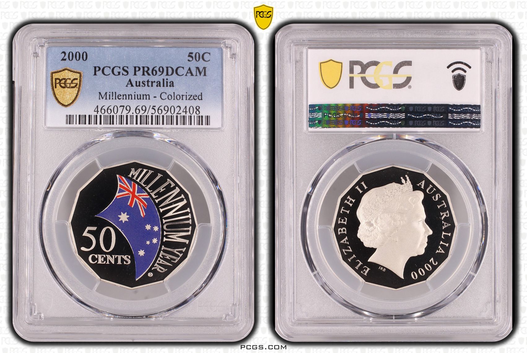 Millennium - Colorized, Fifty Cent, 2000, PCGS PR69DCAM