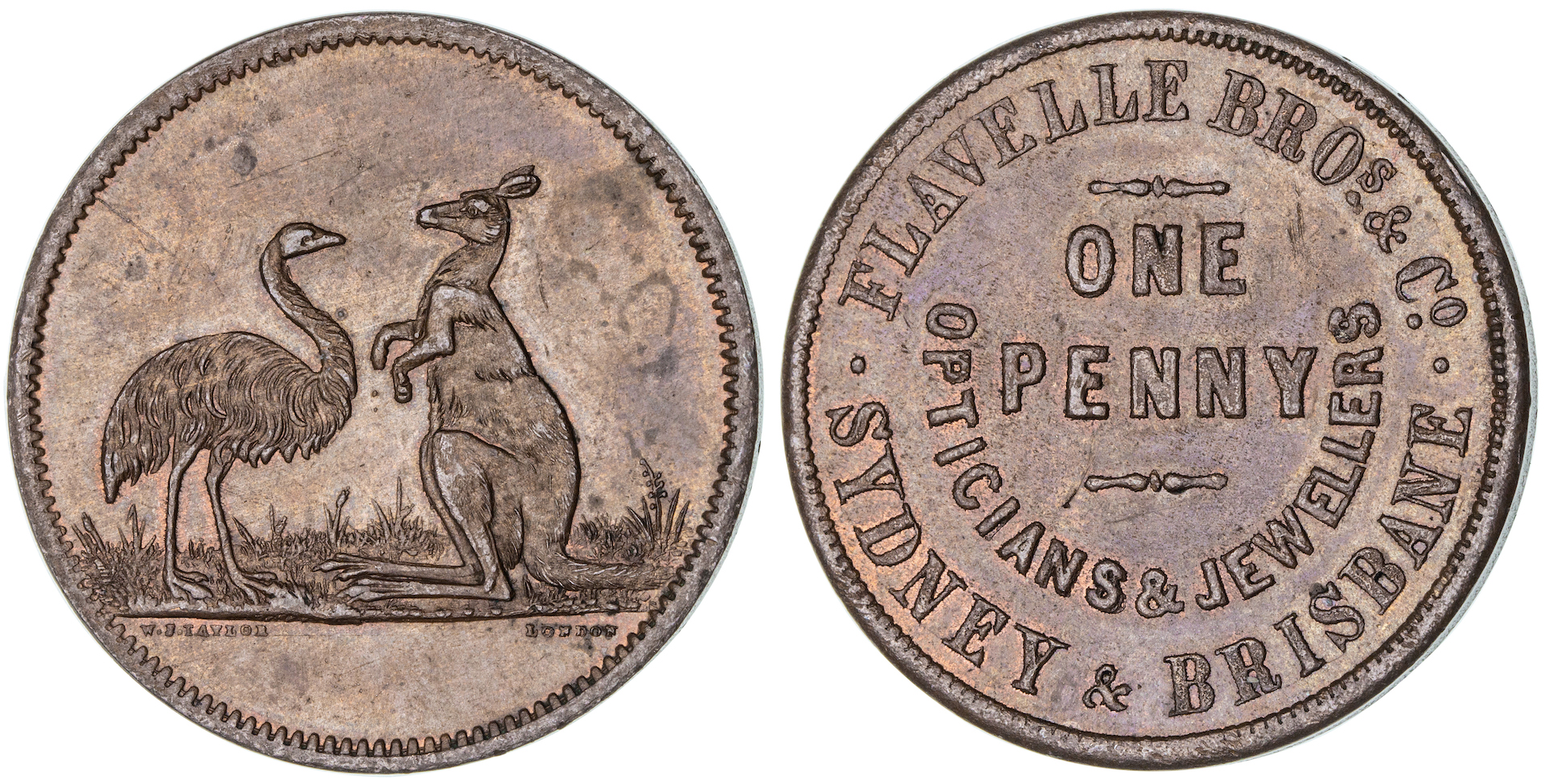 Flavelle Brothers, Queensland, Penny UNC
