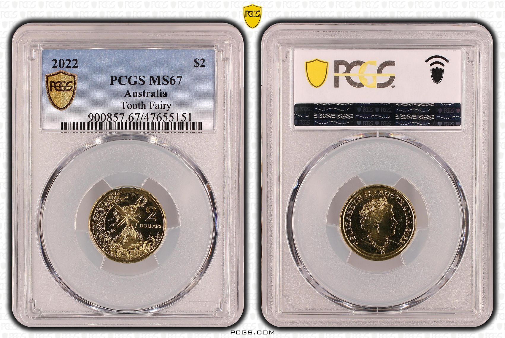 Elizabeth II, Tooth Fairy, Two Dollar, 2022, PCGS MS67