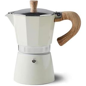 Moka Stovetop Coffee Pot 3 Cup 150ml by Soul Lifestyle White | LID LOOSE