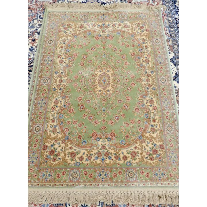 Karastan Kirman Green Medallion Rug 4'3''x6'9''