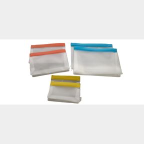 Set of 6 Reusable Free-Standing Food Storage Bags