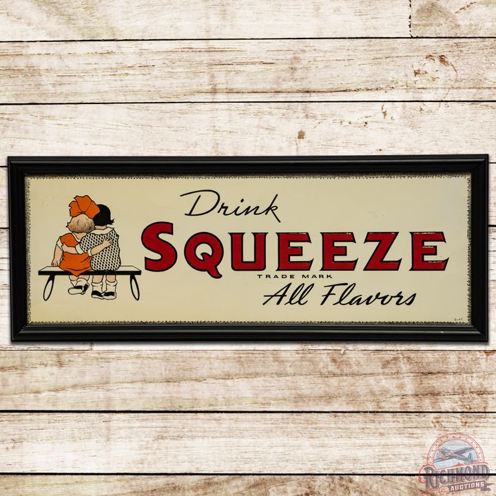 Framed Drink Squeeze "All Flavors" SST Sign w/ Kids - 8.75