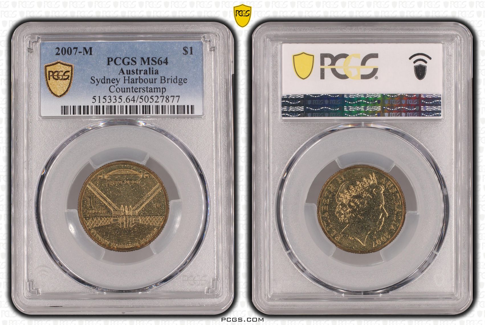 Sydney Harbour Bridge, One Dollar, 2007-M, PCGS MS64