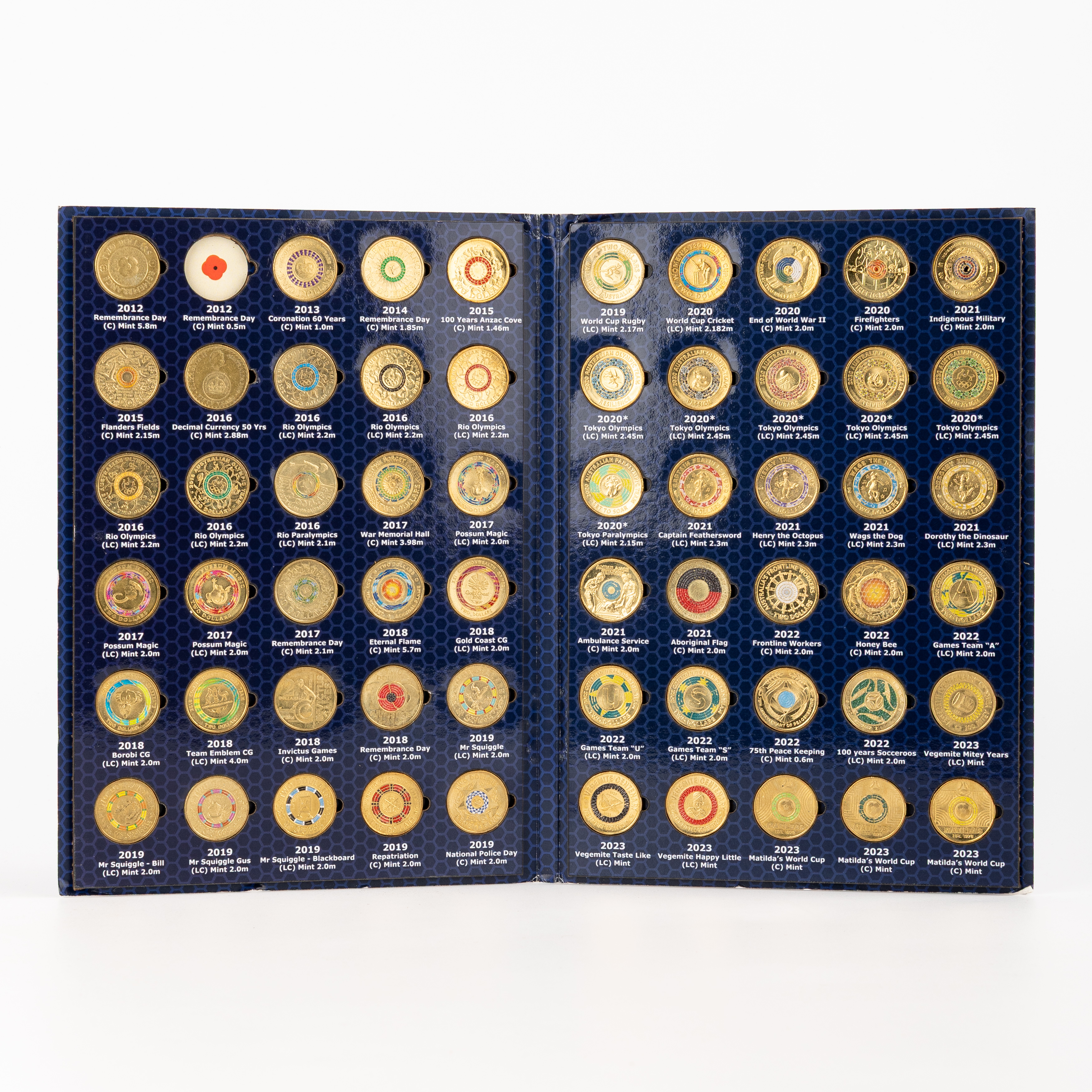 Elizabeth II, ACA - Coloured Collection, Two Dollars, 2012 - 2023, UNC
