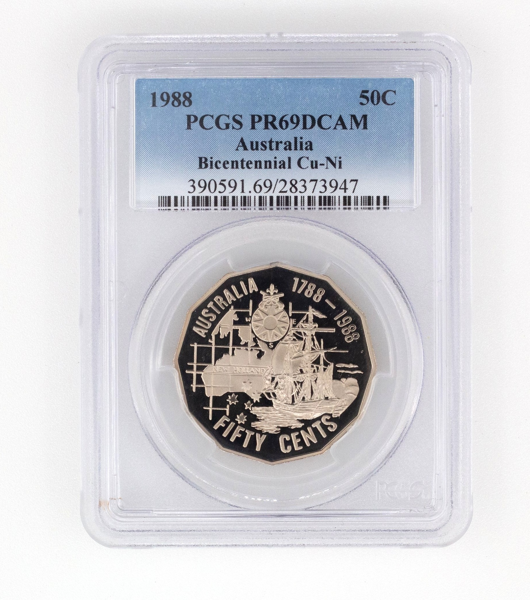 Elizabeth II, Bicentennial, Fifty Cent, PR69DCAM , 1988