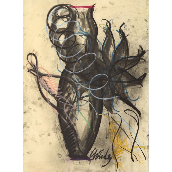 Dale Chihuly ''Venetian'' Wax Pastel on Arches