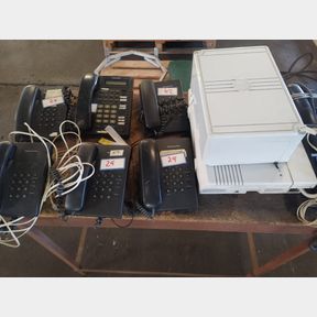 8X PANASONIC TES824 PHONE SYSTEM WITH ASSORTED PHONE HAND SETS