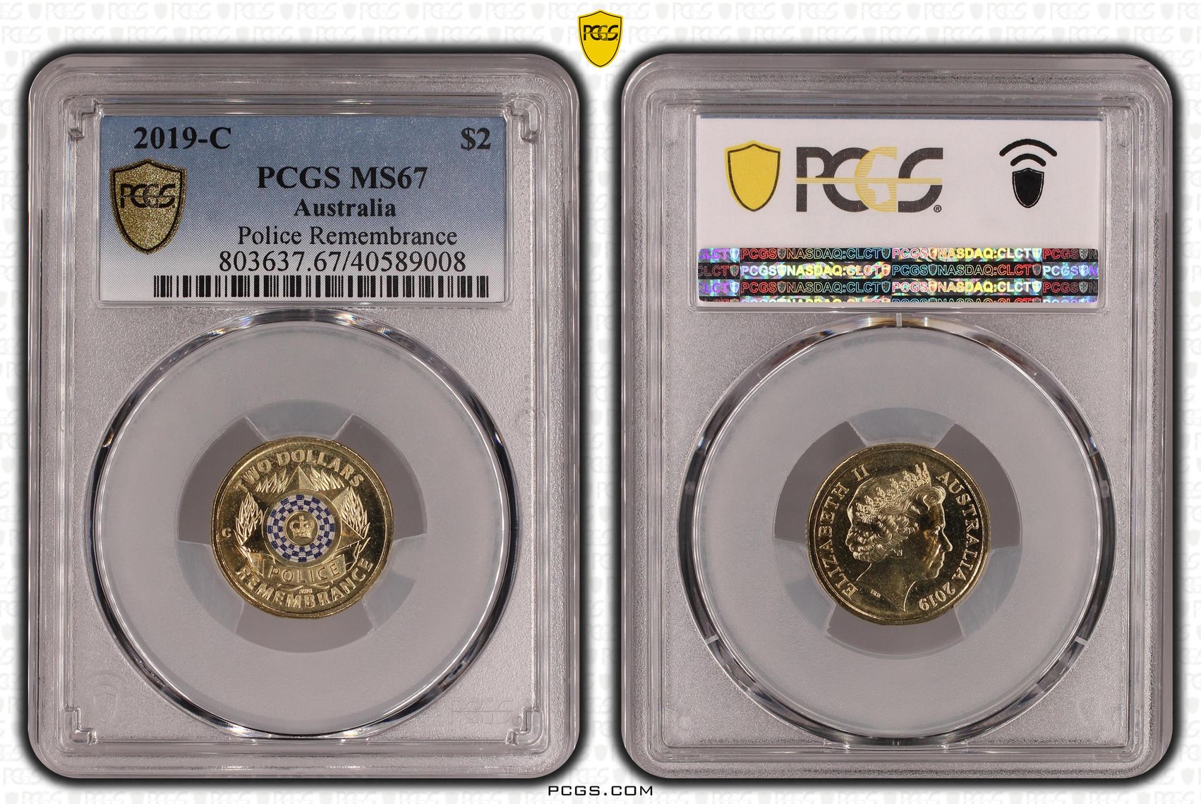 Police Remembrance, Two Dollar, 2019-C, PCGS MS67