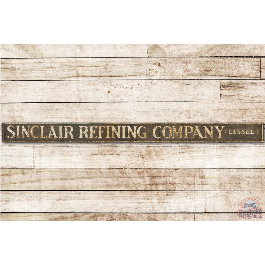 Sinclair Refining Company Lessee Metal Strip Sign