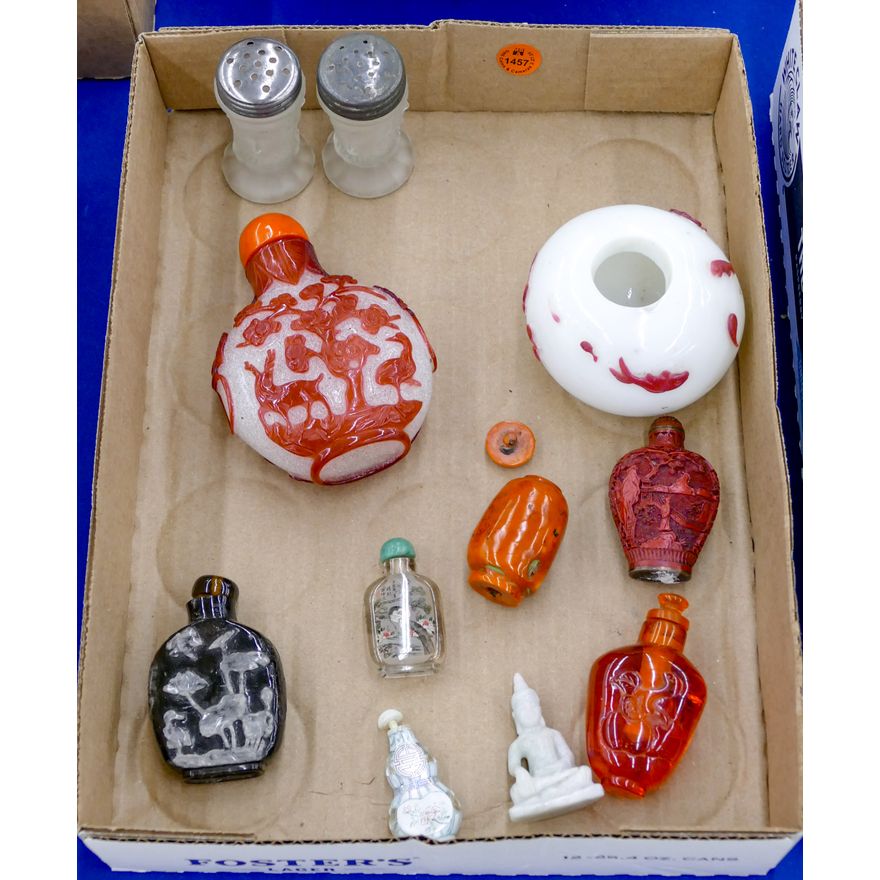 Box Old Chinese Snuff Bottles etc.