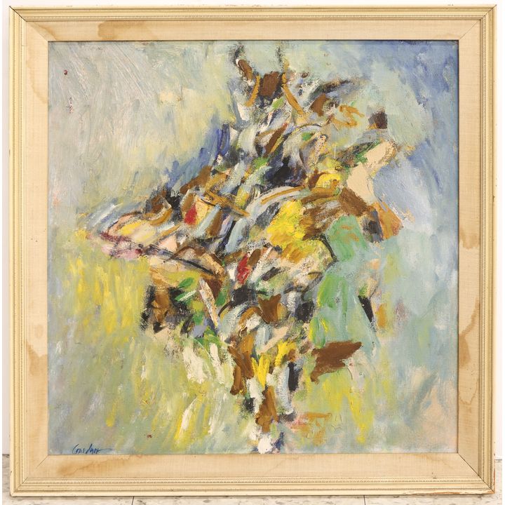 Bryon Gardner ''Rogue Side'' 1958 Oil on Canvas Framed 25''x25''