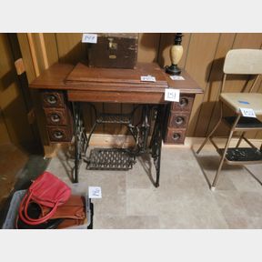 Antique Cast Iron Singer Treadle Sewing Machine table