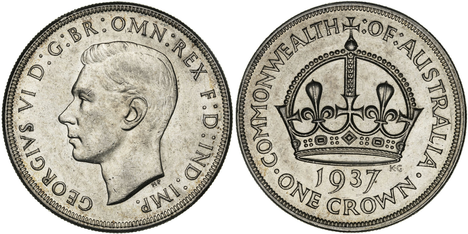 George VI, Crown, 1937, EF
