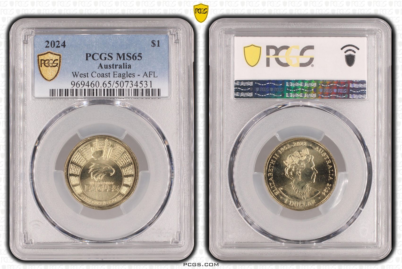 West Coast Eagles - AFL , One Dollar, 2024, PCGS MS65
