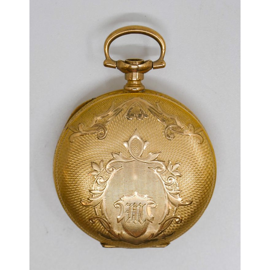 Antique Hampden 14k Cased Women's Pocket Watch 32mm - 28 Grams TW