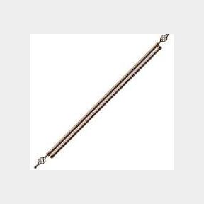 EXPANDABLE CURTAIN DOUBLE ROD WITH TWISTED CAGE FINIAL 3M TIEBACK - BRONZE