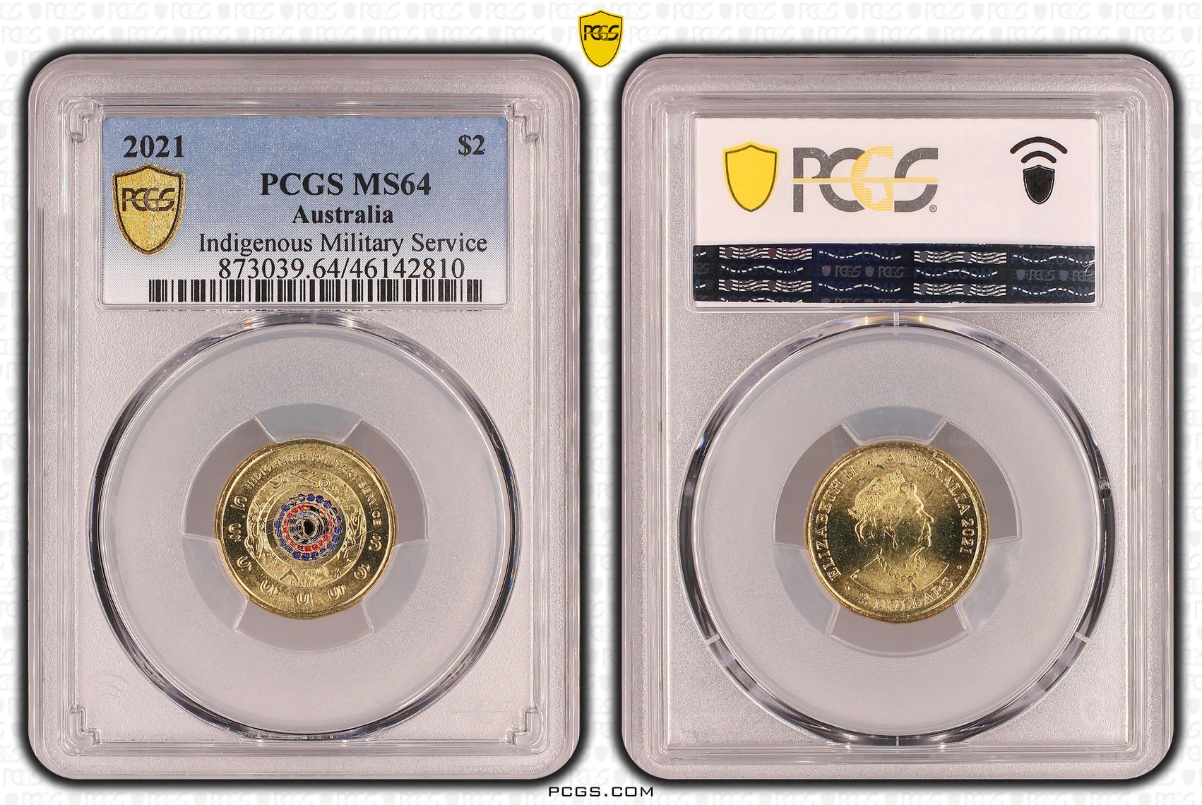 Elizabeth II, Indigenous Military Service, Two Dollar, 2021, PCGS MS64