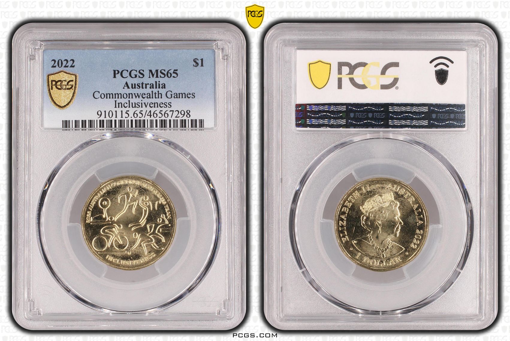 Commonwealth Games Inclusiveness, One Dollar, 2022, PCGS MS65