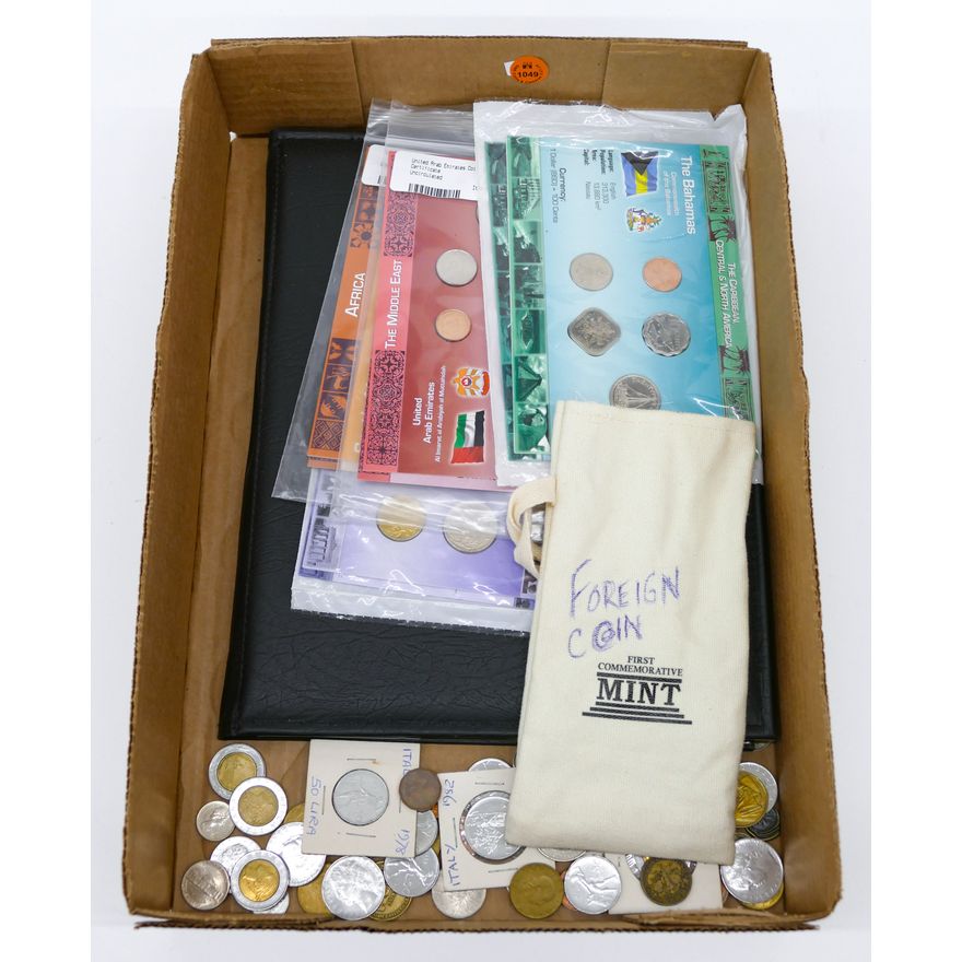 Box Foreign Coin Sets etc.
