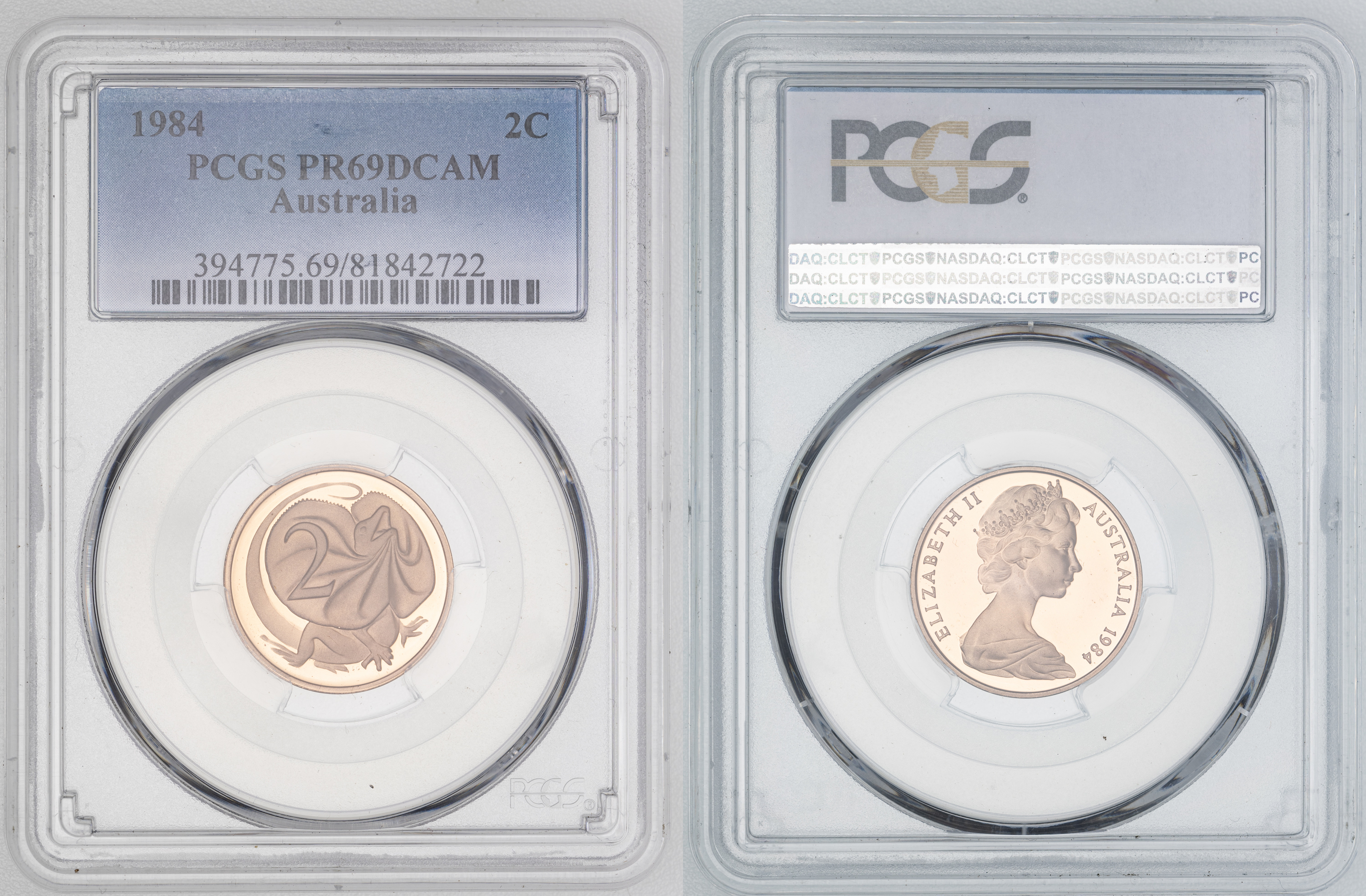 Elizabeth II, , Two Cent, 1984, PCGS PR69DCAM