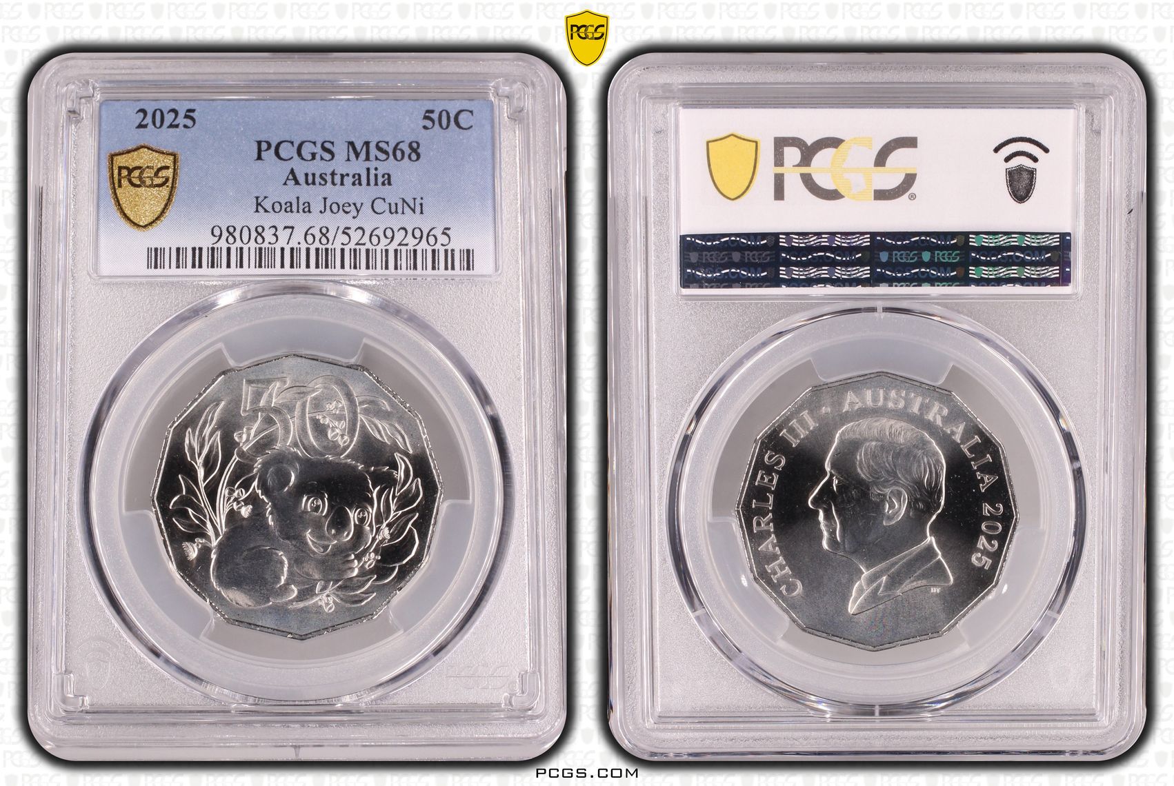 Koala Joey, Fifty Cent, 2025, PCGS MS68