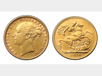 1874 VICTORIA MELBOURNE MINT SOVEREIGN