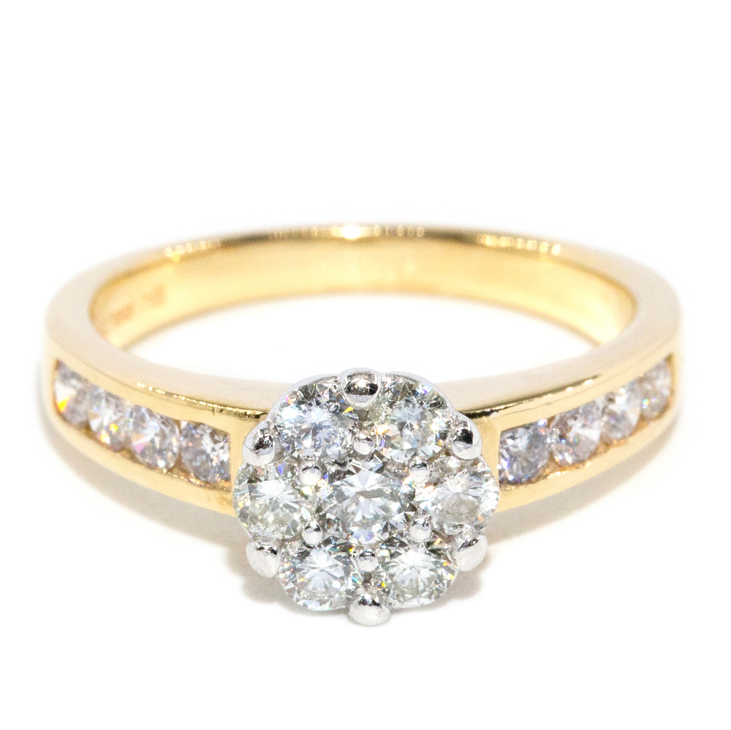 1.00 Carat Diamond Cluster Ring in 14ct Gold