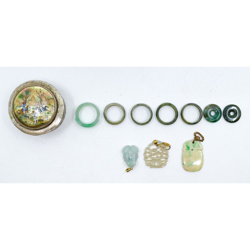 Box Misc. Chinese Jade Jewelry etc.