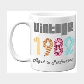 40th Birthday Gift Vintage 1982 Ceramic 11oz Premium Coffee Mug - Bar 9902023770018 - 51748/19995 SN B2 (S7)