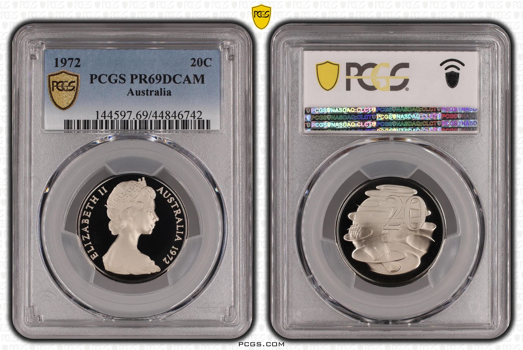 1972 Australia Twenty Cent, 20c PCGS - PR69DCAM -742