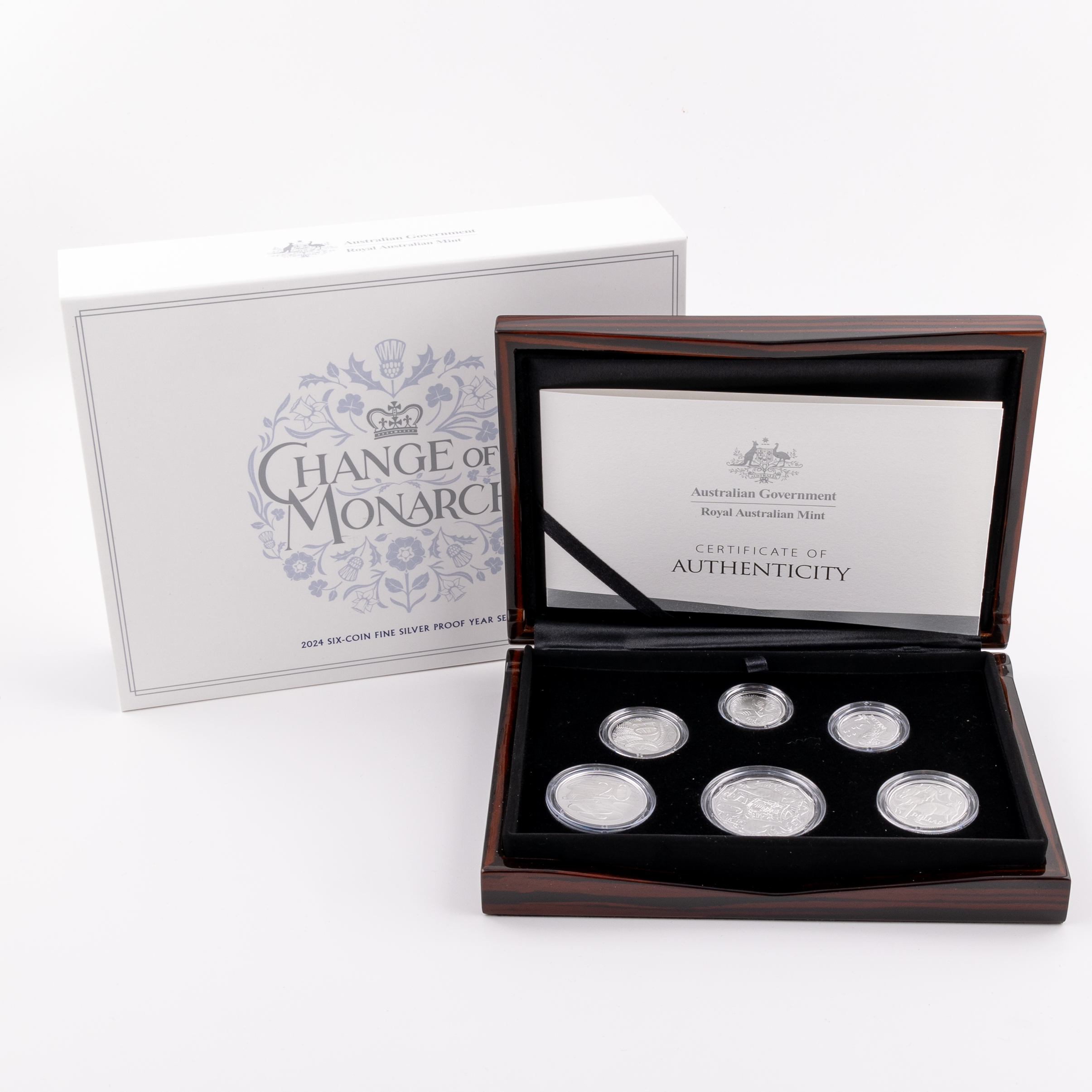 89 · Elizabeth II - Charles III, Change Of Monarch Silver Proof Year Set, 2024,  UNC