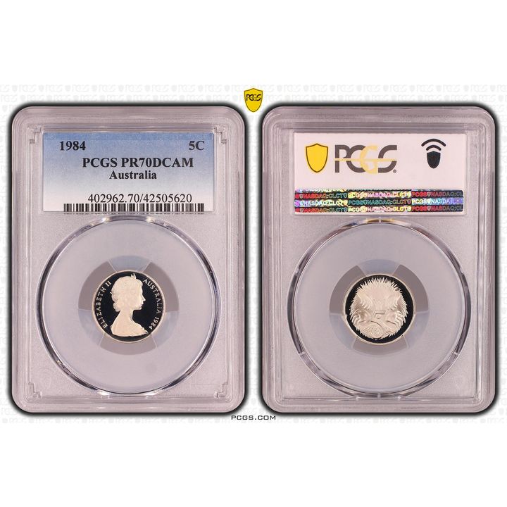 Elizabeth II, Five Cent, PR70DCAM , 1984 PCGS POP - 10/0