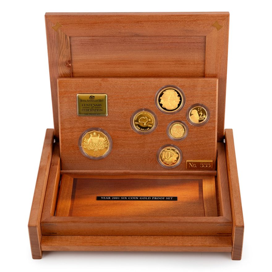 Elizabeth II, Centenary of Federation Gold Proof Set, 2001,  FDC