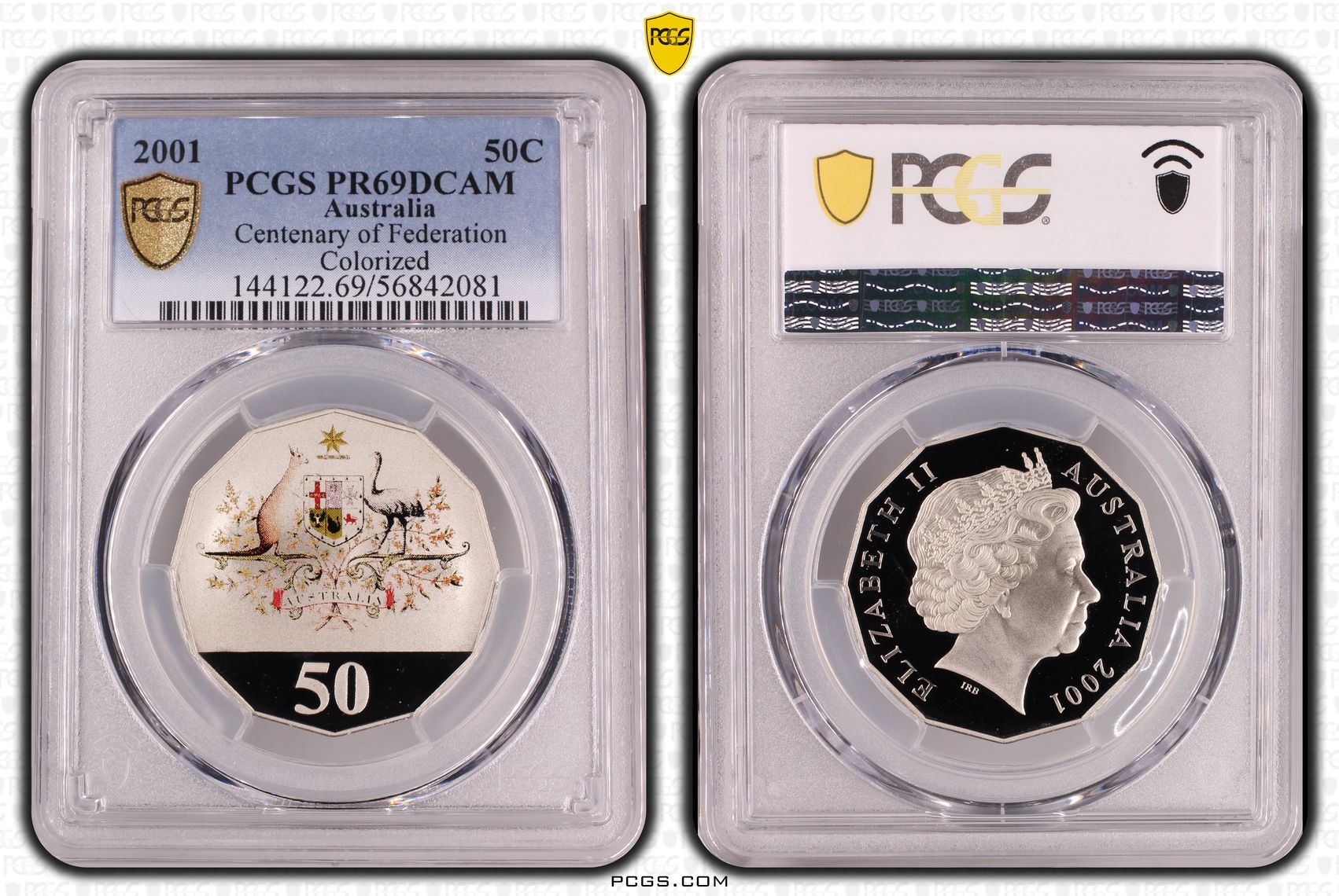 Centenary of Federation Colourised, Fifty Cent, 2001, PR69DCAM