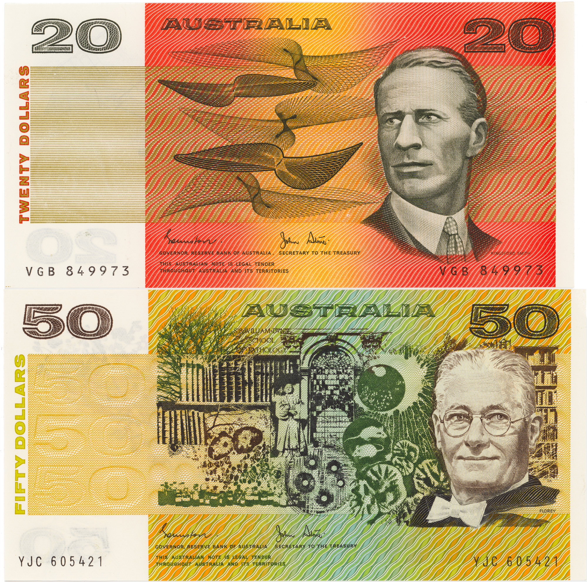 Johnston/Stone, Twenty Dollars - Fifty Dollars, 1983, UNC
