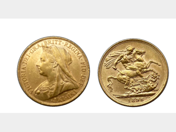 1898 Victoria Old Head London Mint Gold Sovereign